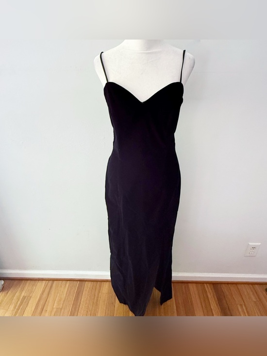 Vintage Dresses & Skirts - Vintage Women Y2K 90s Velvet Maxi Dress Size 9/10 Event Party Evening Cocktail